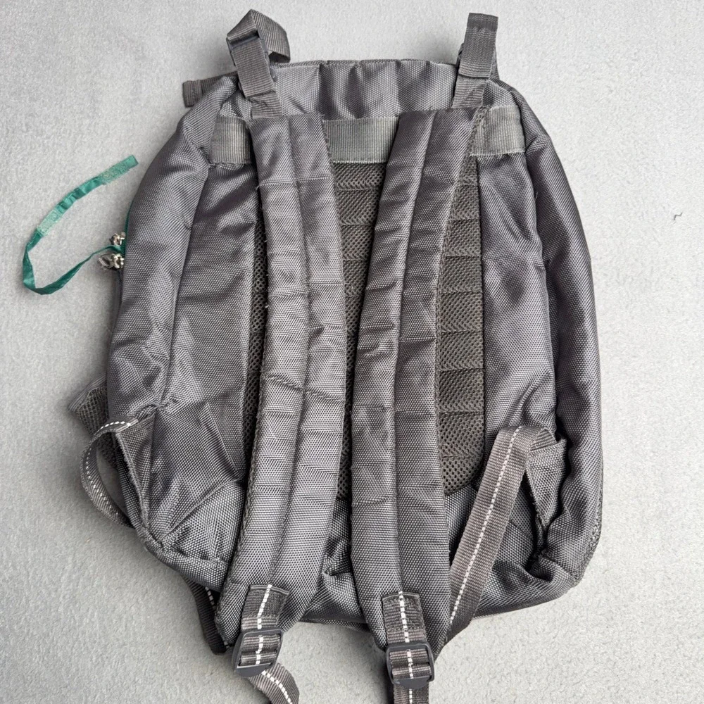 Eddie Bauer Backpack Gray Teal Ripstop Insulated Pocket Hiking Travel Daypack